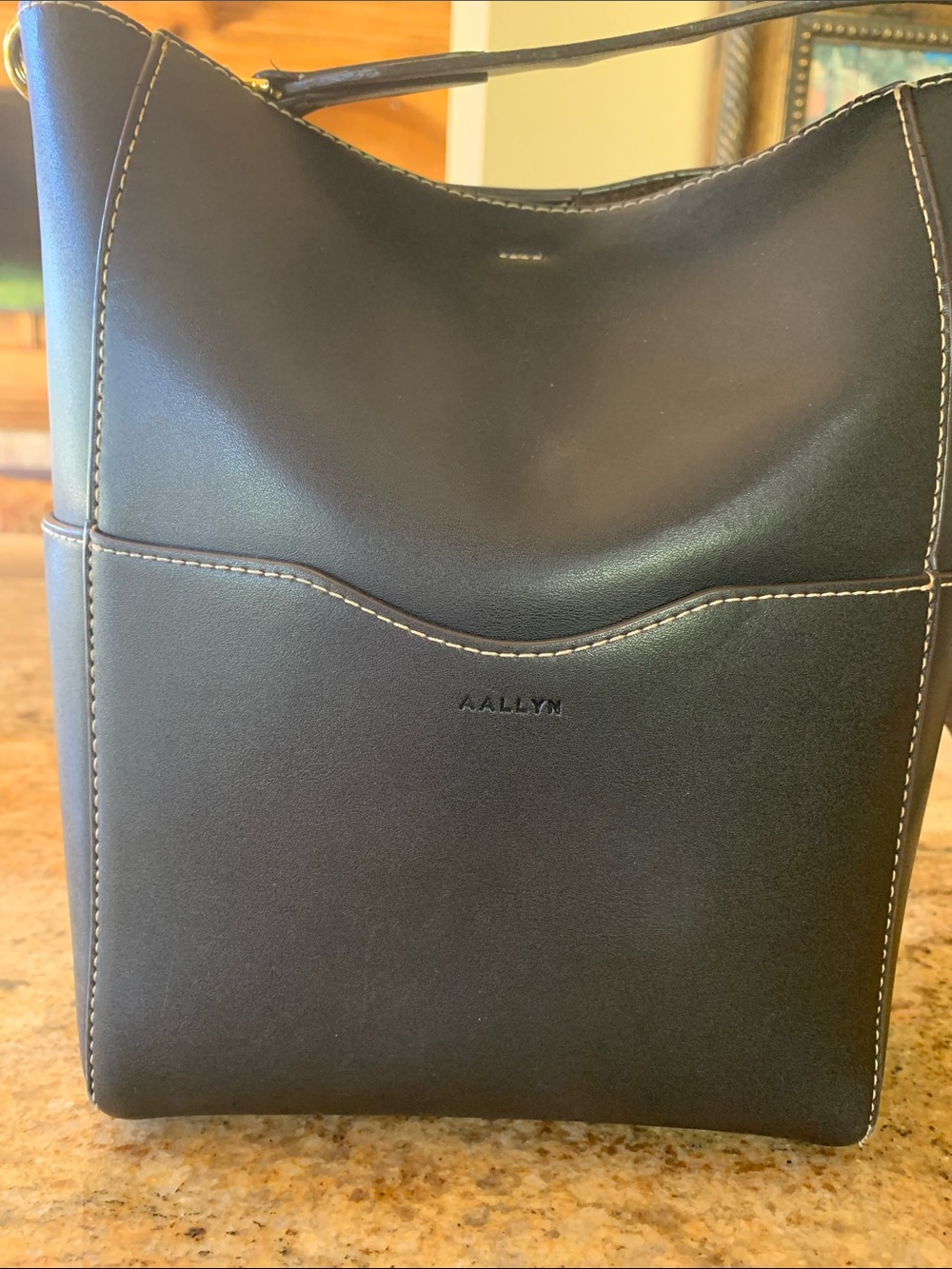 Black Leather Shoulder Bag